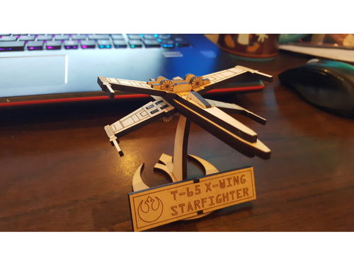 طرح ایکس وینگ استارفایتر برای برش لیزری - x wing starfighter for laser cut ve - برای دستگاه CNC چوب و لیزر (سی ان سی)