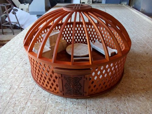طرح جعبه جواهرات یورت - yurt jewelry box - برای دستگاه CNC چوب و لیزر (سی ان سی)