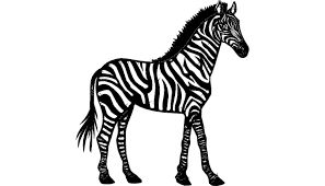 طرح گورخر حیوان - zebra animal - برای دستگاه CNC چوب و لیزر (سی ان سی)