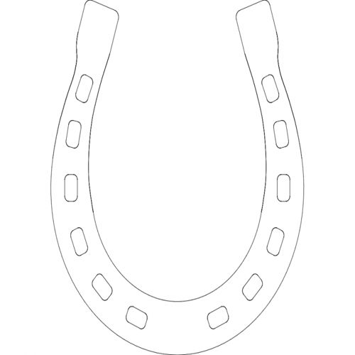 طرح وکتور نعل اسب برای برش - Vector design ready for cutting - برای دستگاه CNC چوب و لیزر (سی ان سی)