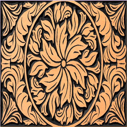 طرح وکتور  مشبک گل برای برش - Vector design ready for cutting - برای دستگاه CNC چوب و لیزر (سی ان سی)