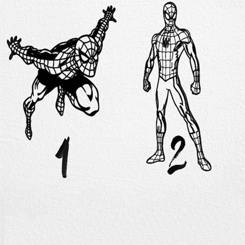 طرح دو تکه مرد عنکبوتی برش لیزری - 2 pieces spiderman laser cut ve - برای دستگاه CNC چوب و لیزر (سی ان سی)