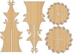 طرح قفسه نمایش گل دو طبقه برای برش لیزر cnc - 2 story flower display shelf for laser cut cnc ve - برای دستگاه CNC چوب و لیزر (سی ان سی)
