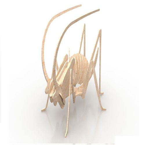 طرح جیرجیرک حشره میلی‌متری حشره - 3d cricket insect 3mm - برای دستگاه CNC چوب و لیزر (سی ان سی)