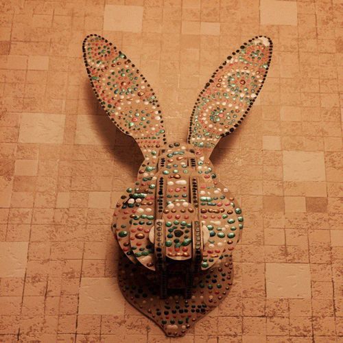 طرح دکور سه بعدی سر خرگوش - 3d decor rabbit head - برای دستگاه CNC چوب و لیزر (سی ان سی)