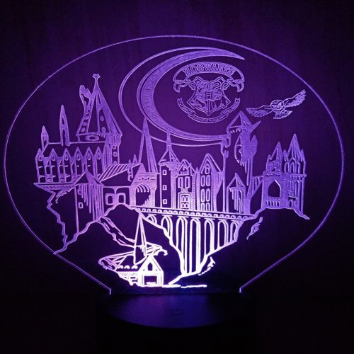 طرح چراغ سه بعدی قلعه هاگوارتز برای برش لیزری هزینه - 3d lamp hogwart castle for laser cutting ve - برای دستگاه CNC چوب و لیزر (سی ان سی)