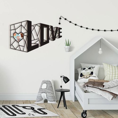 طرح دیوار عشق سه بعدی دکوراسیون لیزری - 3d love wall decorfor laser cut ve - برای دستگاه CNC چوب و لیزر (سی ان سی)