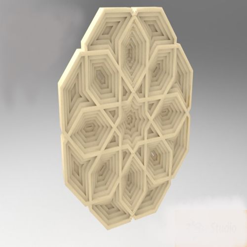 طرح نقاشی سه بعدی ماندالا برای برش لیزری هزینه - 3d mandala drawing for laser cutting ve - برای دستگاه CNC چوب و لیزر (سی ان سی)