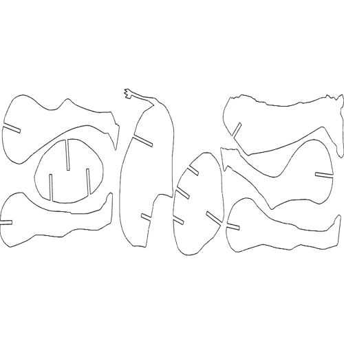 طرح پازل سه بعدی زرافه - 3d puzzle giraffe - برای دستگاه CNC چوب و لیزر (سی ان سی)