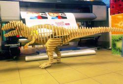 طرح پازل سه بعدی تیرانوسوروس برای برش لیزری سی ان سی - 3d puzzle tyrannosaurus for laser cut cnc - برای دستگاه CNC چوب و لیزر (سی ان سی)