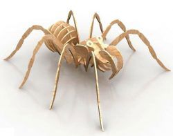 طرح مدل سه بعدی عنکبوت مونتاژ شده - 3d spider assembly model ve - برای دستگاه CNC چوب و لیزر (سی ان سی)