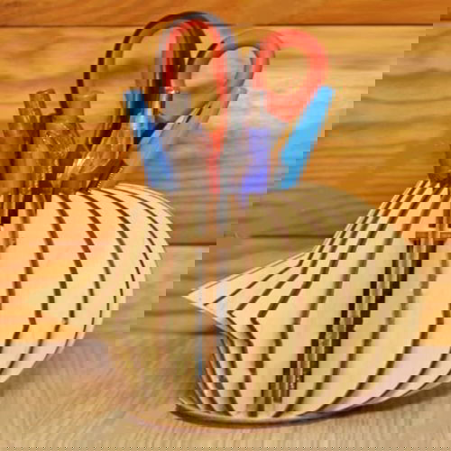 طرح قالب جا قلمی پازل چوبی سه بعدی برش لیزری - 3d wooden puzzle pen holder template laser cut ve - برای دستگاه CNC چوب و لیزر (سی ان سی)