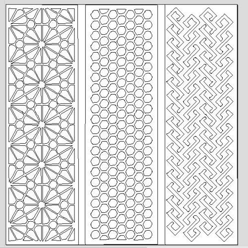 طرح وکتور آماده برش جداکننده 3 تایی برای دستگاه CNC چوب و لیزر ( سی ان سی )