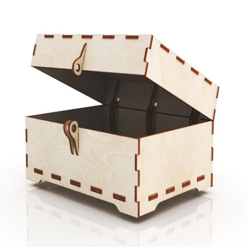 طرح جعبه میلی‌متری برای برش لیزر - 4mm casket for laser cutting ve - برای دستگاه CNC چوب و لیزر (سی ان سی)