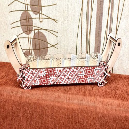 طرح جا نگهدارنده لیوان پایه - 6 glass holder stand ve - برای دستگاه CNC چوب و لیزر (سی ان سی)