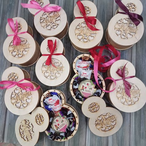 طرح جعبه هدیه روز زن مارس برای برش لیزری - 8 march womens day gift box for laser cutting ve - برای دستگاه CNC چوب و لیزر (سی ان سی)