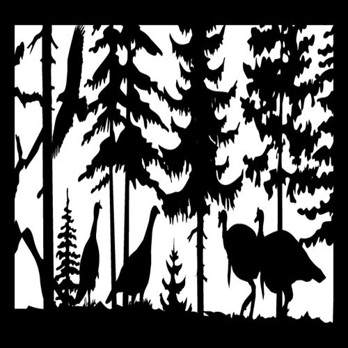 طرح بوقلمون و عقاب پلاسما هنر - 28 x 48 4 turkeys and eagle plasma art - برای دستگاه CNC چوب و لیزر (سی ان سی)
