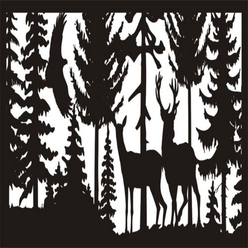 طرح ایگل دوز باک گوزن پلاسما هنر رنگ - 28 x 48 eagle doe buck deer plasma art - برای دستگاه CNC چوب و لیزر (سی ان سی)