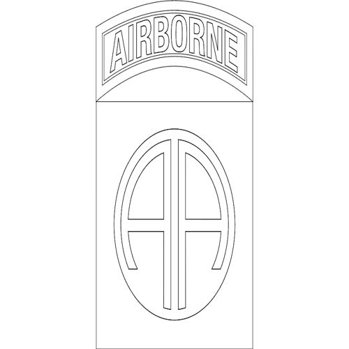 طرح لوگوی هوابرد 8 - 82nd airborne logo - برای دستگاه CNC چوب و لیزر (سی ان سی)