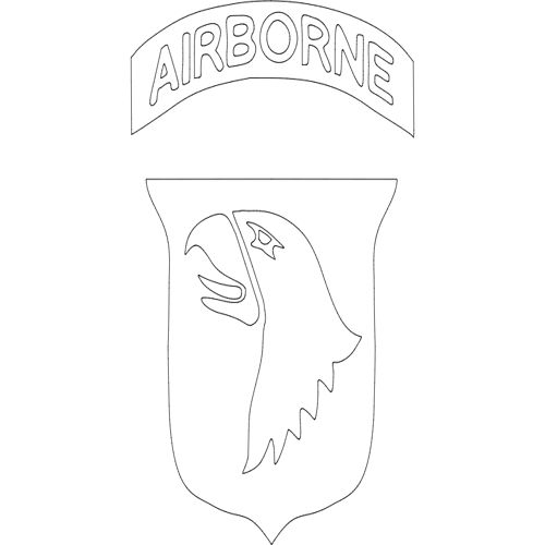 طرح عقاب هوابرد آزاد - 101 eagle airborne - برای دستگاه CNC چوب و لیزر (سی ان سی)