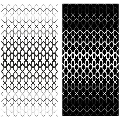 طرح هندسی انتزاعی الگو - abstract geometric design pattern - برای دستگاه CNC چوب و لیزر (سی ان سی)