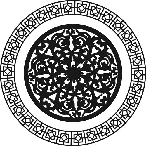 طرح هندسی انتزاعی الگو - abstract geometric design pattern ve - برای دستگاه CNC چوب و لیزر (سی ان سی)