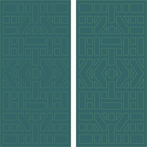 طرح الگوی پانل هندسی انتزاعی برای برش لیزری - abstract geometric panel pattern for laser cut ve - برای دستگاه CNC چوب و لیزر (سی ان سی)
