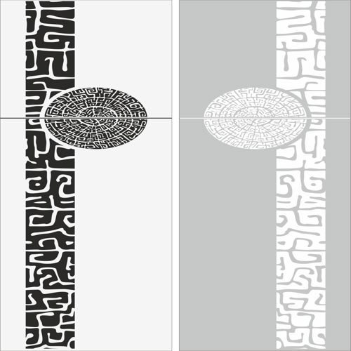 طرح الگوی درز انتزاعی چرخش تزئینات - abstract seamless pattern swirly ornaments ve - برای دستگاه CNC چوب و لیزر (سی ان سی)