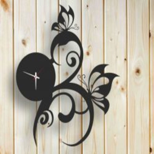 طرح یک ساعت پروانه‌ای شکل برای برش لیزری پلاسما - a butterfly shaped watch for laser cut plasma - برای دستگاه CNC چوب و لیزر (سی ان سی)