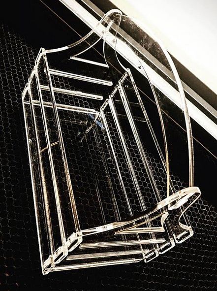 طرح جعبه هدیه اکریلیک میلی‌متری شفاف برش لیزری سه‌بعدی پازل - acrylic 4mm transparent laser cut gift box 3d puzzle ve - برای دستگاه CNC چوب و لیزر (سی ان سی)