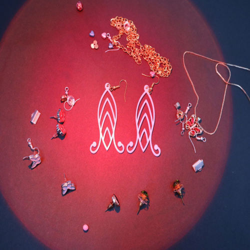 طرح گوشواره‌های اکریلیک قطره‌ای لیزری - acrylic drop earrings laser cut - برای دستگاه CNC چوب و لیزر (سی ان سی)