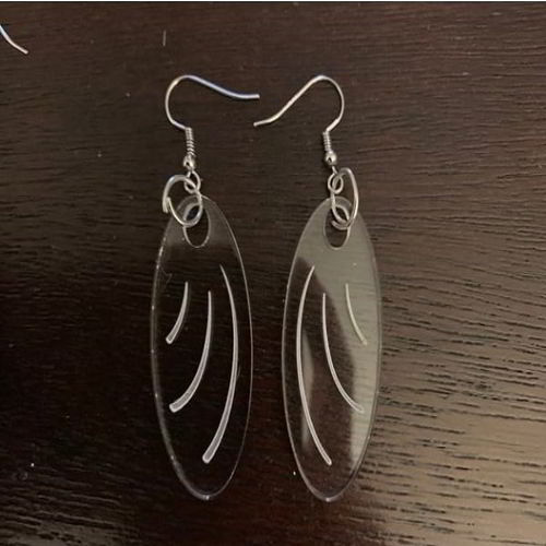 طرح گوشواره اکریلیک برای زنانه طرح جواهرات لیزر - acrylic earrings for women jewelry design laser cut ve - برای دستگاه CNC چوب و لیزر (سی ان سی)