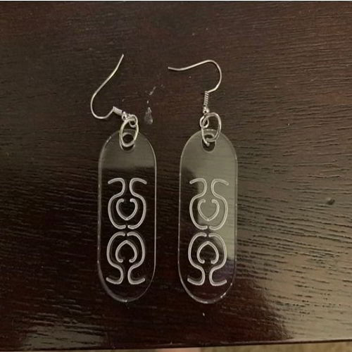 طرح گوشواره زنانه اکریلیک برش لیزری - acrylic women earring design laser cut ve - برای دستگاه CNC چوب و لیزر (سی ان سی)