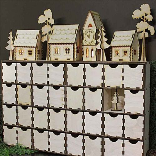 طرح تقویم ظهور میلی‌متری برای برش لیزری - advent calendar 3mmfor laser cut ve - برای دستگاه CNC چوب و لیزر (سی ان سی)