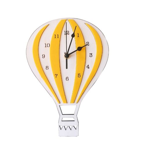 طرح ساعت دیواری بادکنکی اتاق کودک تزئین دیواری برای برش لیزری پول - air balloon wall clock kids room wall decor for laser cutting ve - برای دستگاه CNC چوب و لیزر (سی ان سی)