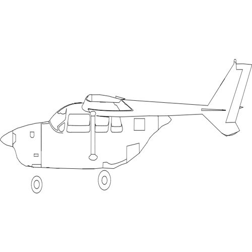طرح هواپیمای سسنا سی اسکای‌مستر - aircraft cessna c337 skymaster - برای دستگاه CNC چوب و لیزر (سی ان سی)
