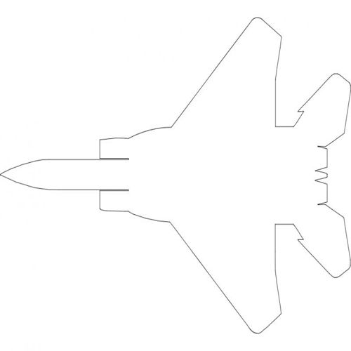 طرح هواپیمای f طرح - aircraft f15 sketch - برای دستگاه CNC چوب و لیزر (سی ان سی)
