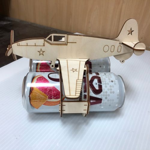 طرح نگهدارنده قوطی نوشیدنی برای برش لیزری - airplane beer can holder for laser cutting ve - برای دستگاه CNC چوب و لیزر (سی ان سی)