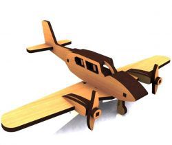طرح مدل هواپیما برای برش لیزر cnc - airplane model for laser cut cnc - برای دستگاه CNC چوب و لیزر (سی ان سی)