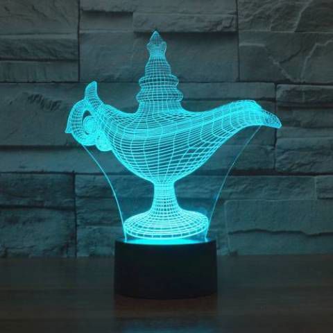 طرح چراغ توهم علاءالدین چراغ سی ان سی - aladdin chirag illusion lamp cnc - برای دستگاه CNC چوب و لیزر (سی ان سی)