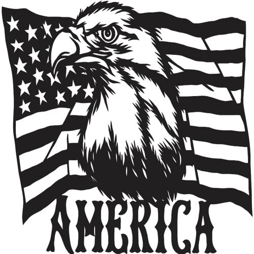 طرح دانلود پرچم آمریکا از عقاب‌ها - american flag eagles download ve - برای دستگاه CNC چوب و لیزر (سی ان سی)