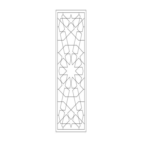 طرح وکتور آماده برش پنل طراحی ammaz aky ld z برای دستگاه CNC چوب و لیزر ( سی ان سی )