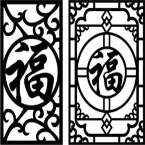 طرح دعای خیر چینی‌های باستان برای برش لیزری cnc لیزر - ancient chinese blessing for laser cut cnc - برای دستگاه CNC چوب و لیزر (سی ان سی)