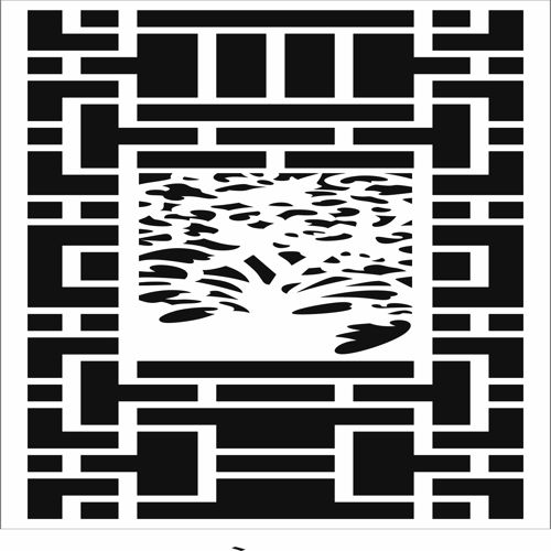 طرح الگوی پارتیشن قدیمی به سبک چینی برای برش لیزری - ancient partition pattern chinese style for laser cutting - برای دستگاه CNC چوب و لیزر (سی ان سی)