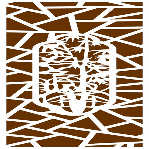 طرح باستانی پشت باغ برای برش لیزری - ancient pattern behind the garden for laser cutting - برای دستگاه CNC چوب و لیزر (سی ان سی)