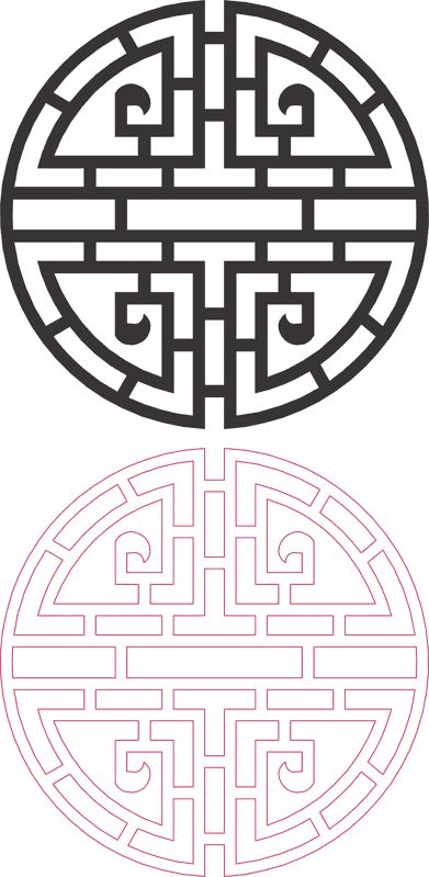 طرح نمادهای باستانی عشق - ancient symbols of love - برای دستگاه CNC چوب و لیزر (سی ان سی)