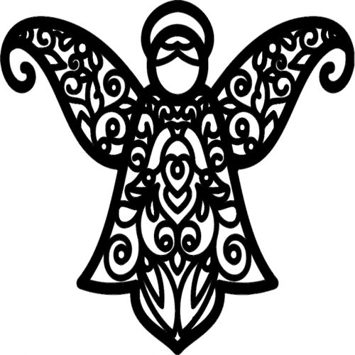 طرح فرشته الگو - angel pattern - برای دستگاه CNC چوب و لیزر (سی ان سی)