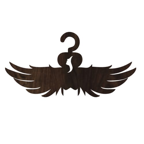 طرح بال‌های فرشته آویز لباس ایالت - angel wings clothes hanger ve - برای دستگاه CNC چوب و لیزر (سی ان سی)