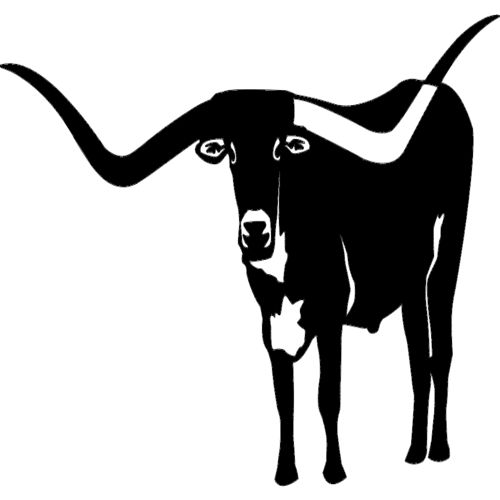 طرح حیوان گاو نر شبح - animal bull silhouette - برای دستگاه CNC چوب و لیزر (سی ان سی)