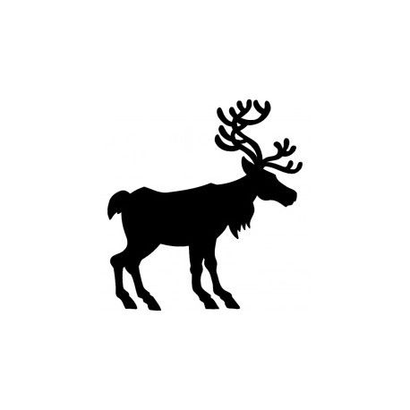 طرح حیوان گوزن شبح - animal moose silhouette - برای دستگاه CNC چوب و لیزر (سی ان سی)